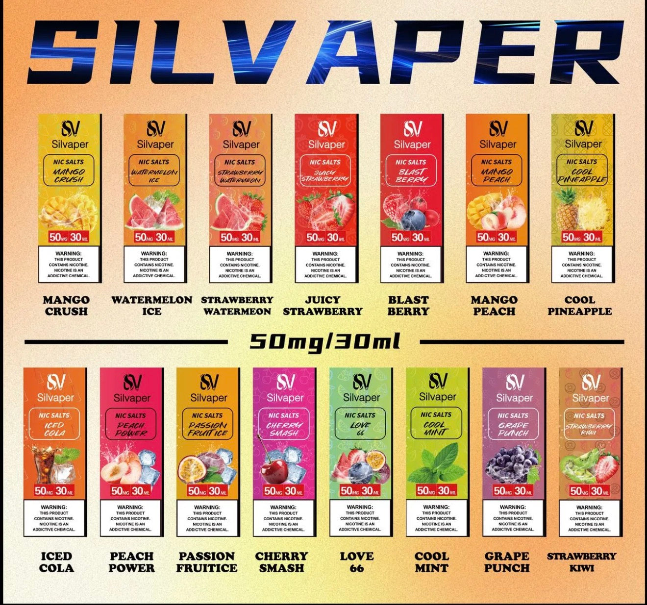 E-LIQUID SILVAPER 30ML/50MG